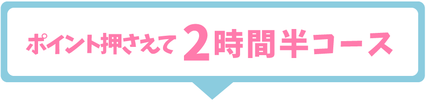 ポイント押さえて2時間半コース