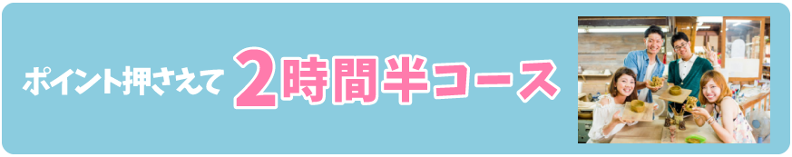 ポイント押さえて2時間半コース