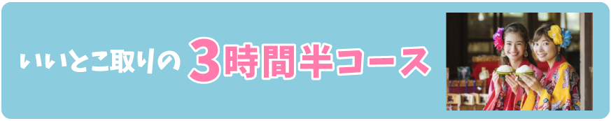 いいとこ取りの！3時間半コース