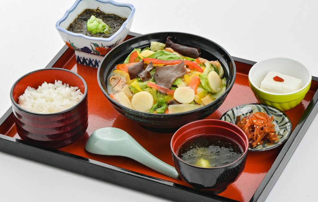 島豆腐と野菜のあんかけ定食